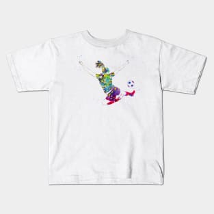 Soccer Player Girl Kids T-Shirt